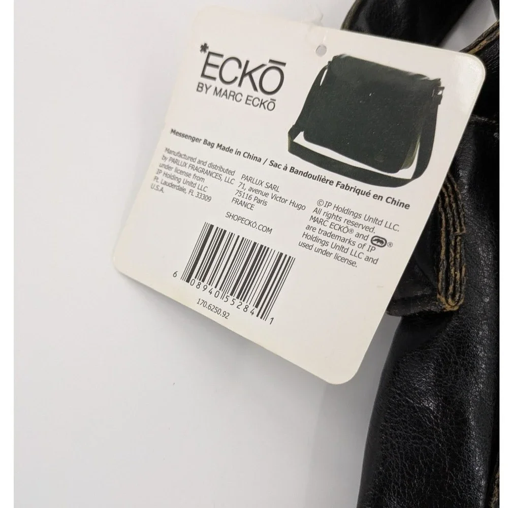 Vintage ECKO By MARC ECKO Messenger Bag Black 14x11 Ecko UNLTD‎ NWT Y2K